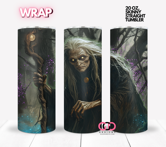 Glowing Witch -  Digital tumbler wrap for 20 oz skinny straight tumbler