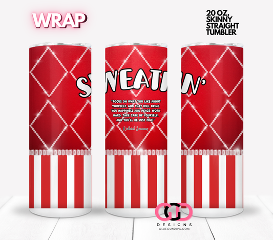 Sweating -  Digital tumbler wrap for 20 oz skinny straight tumbler