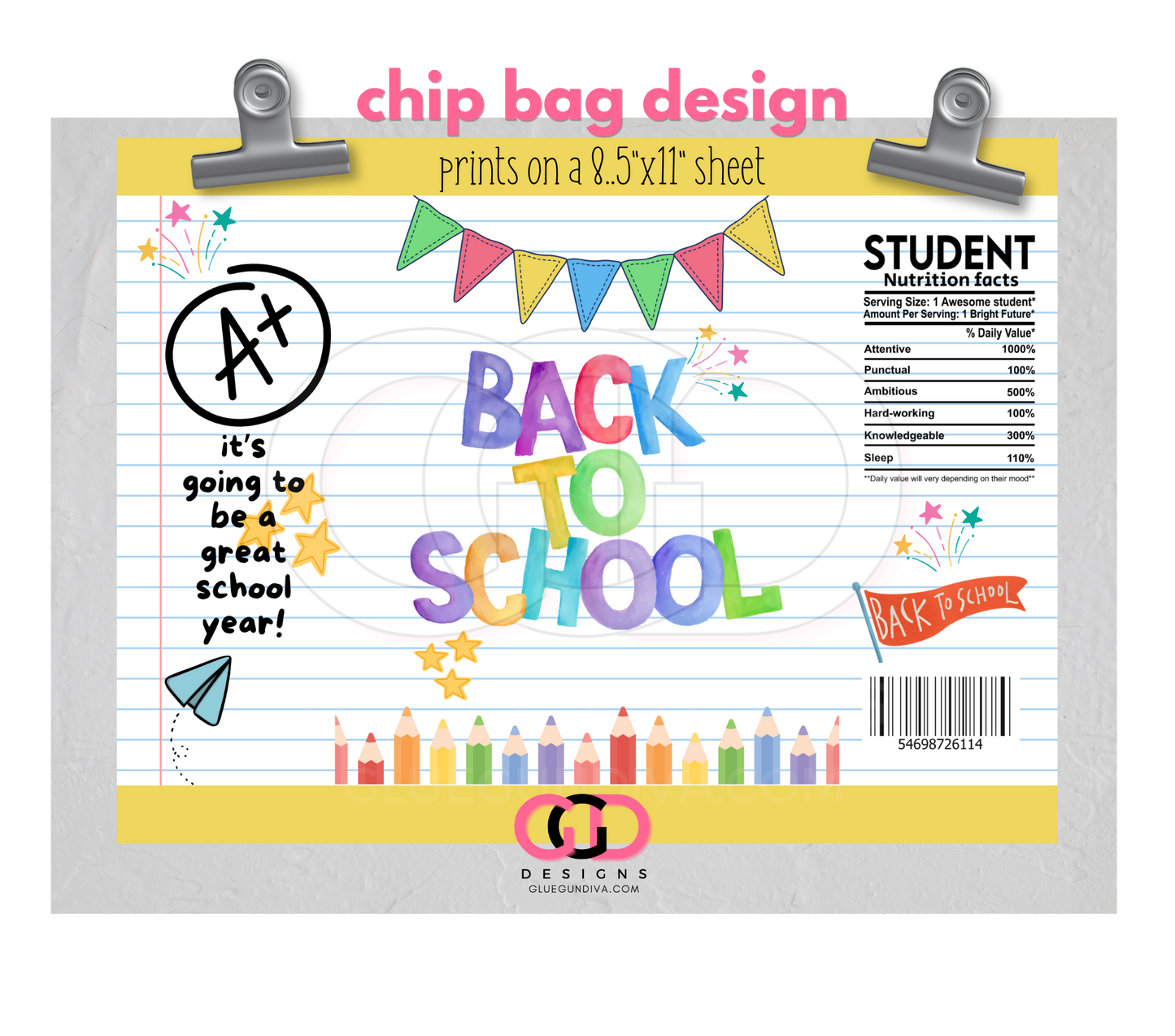 Back To School  -   Chip Bag Design