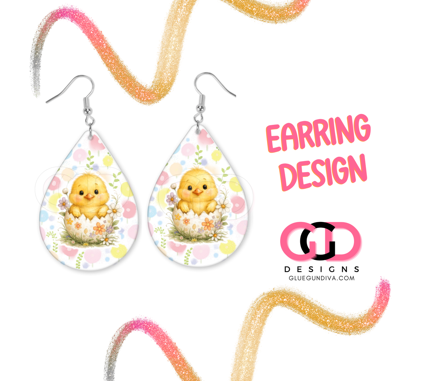 Easter Chick - Earring Design