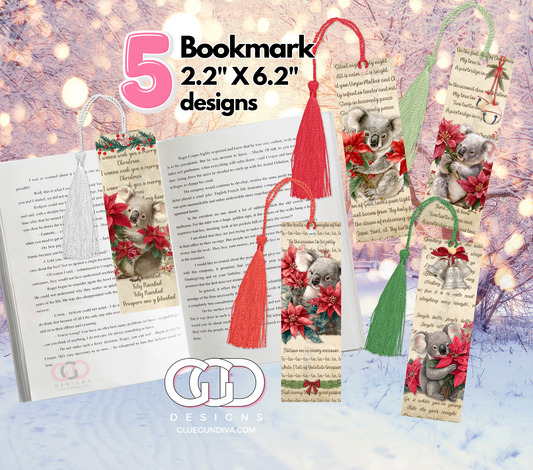 Koala Christmas Lyrics-  Bookmark Design