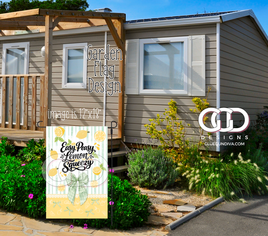 Easy Peasy Lemon Squeezy -  Garden Flag Designs