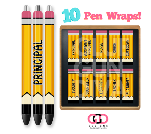 School Titles - Pen wrap designs