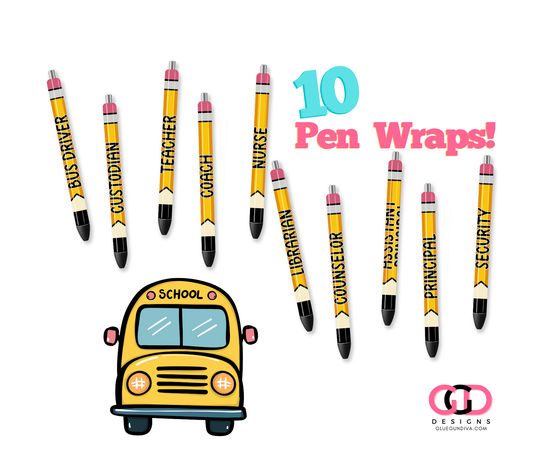 School Titles - Pen wrap designs
