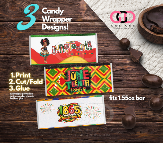 Juneteenth -  Print & Cut Candy Wrappers
