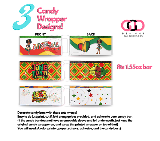 Juneteenth -  Print & Cut Candy Wrappers