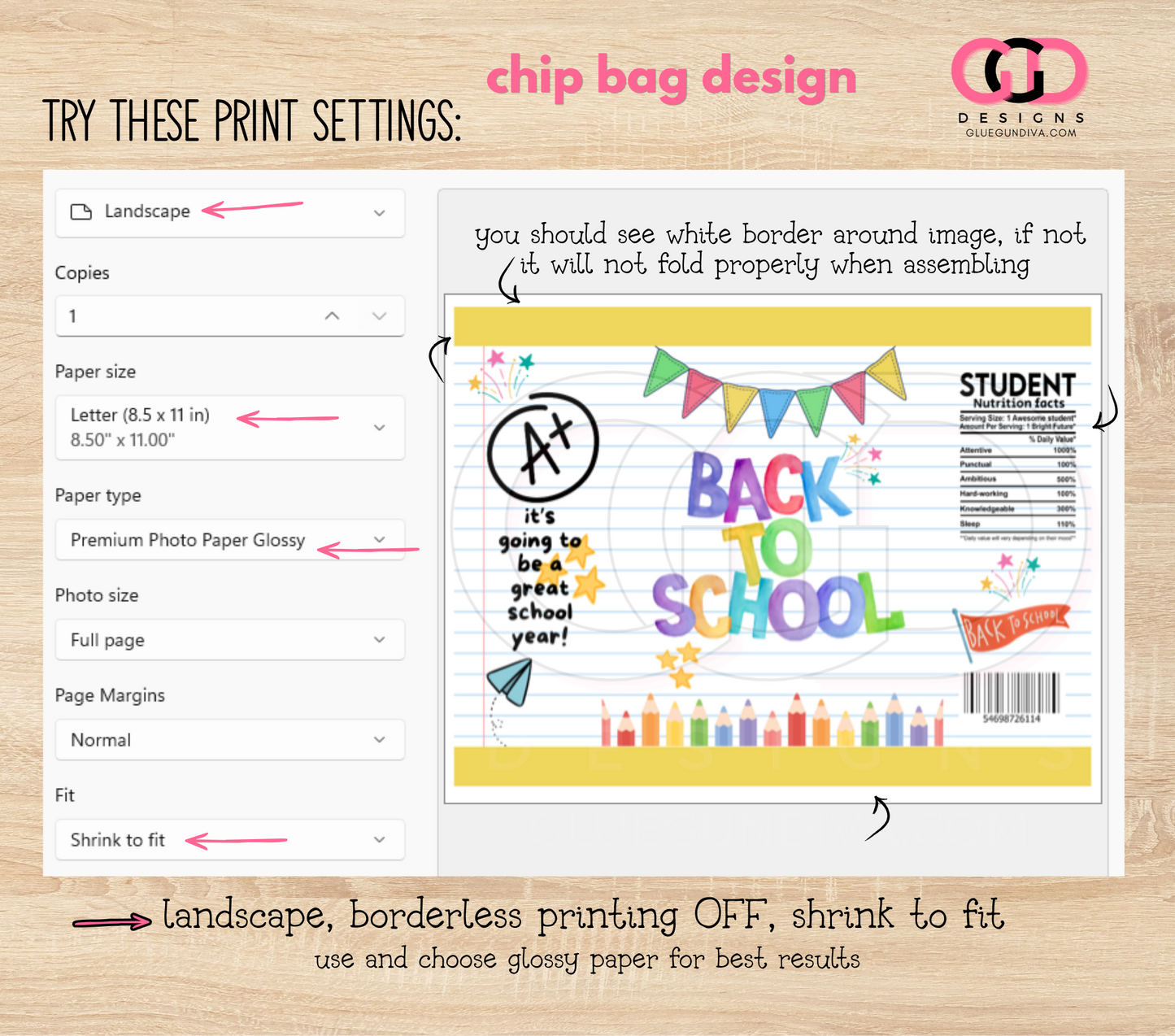Back To School  -   Chip Bag Design