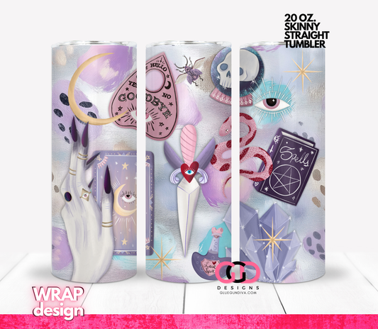 Mystically Yours -  Digital tumbler wrap for 20 oz skinny straight tumbler