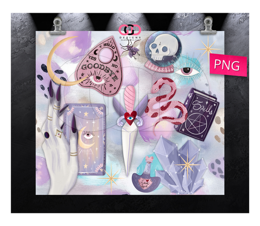 Mystically Yours -  Digital tumbler wrap for 20 oz skinny straight tumbler