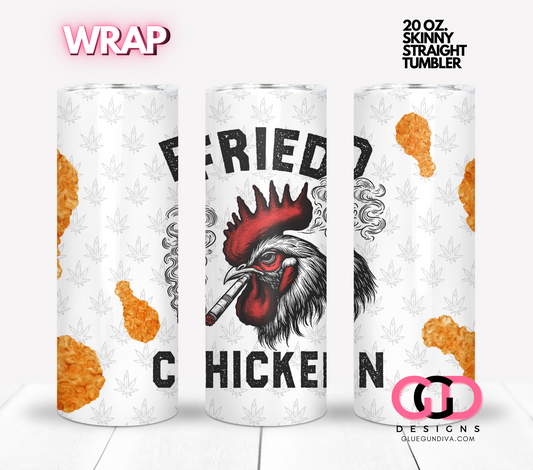 Fried Chicken-  Digital tumbler wrap for 20 oz skinny straight tumbler