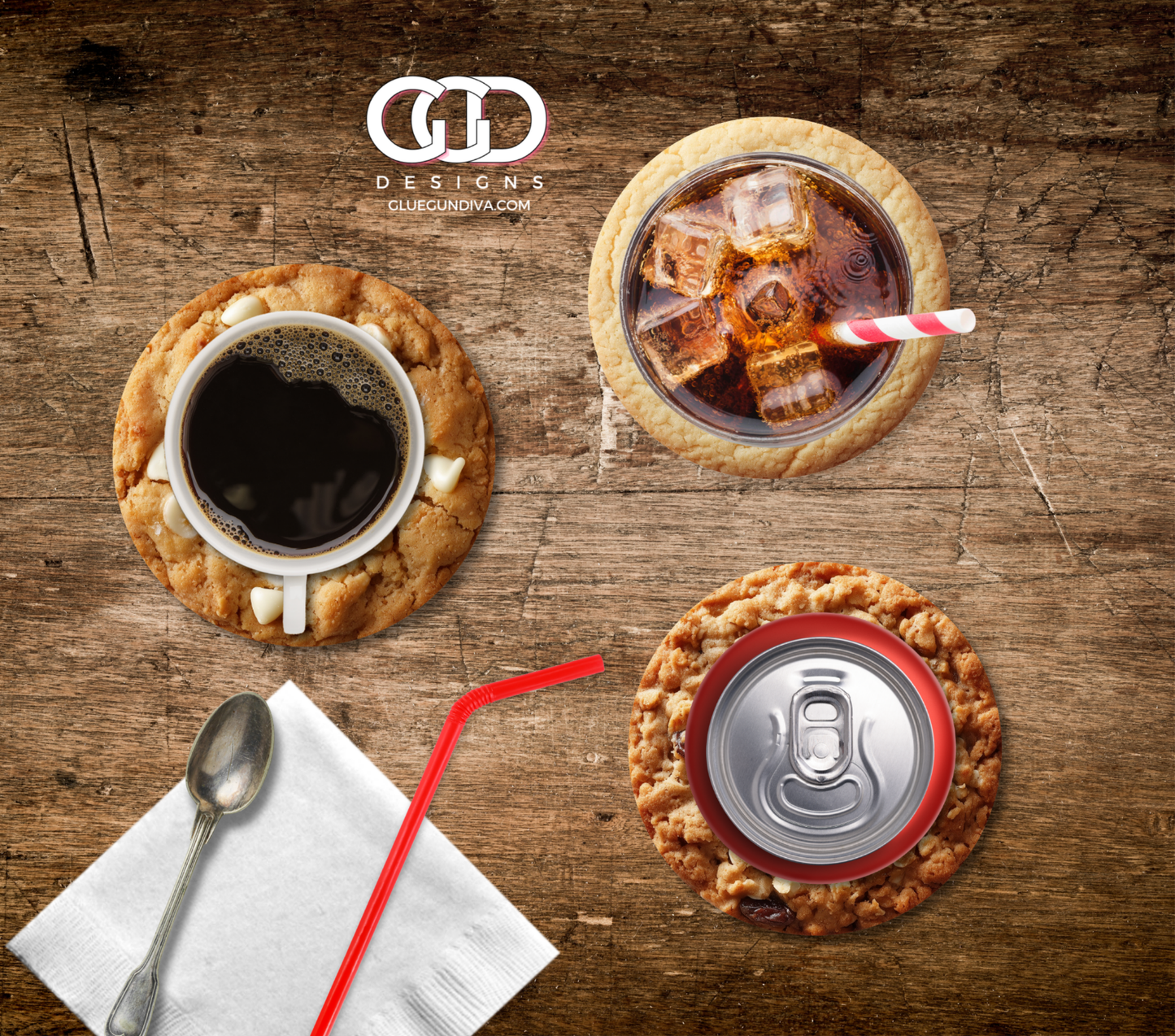 Cookies Round Coasters - Designs for Coasters