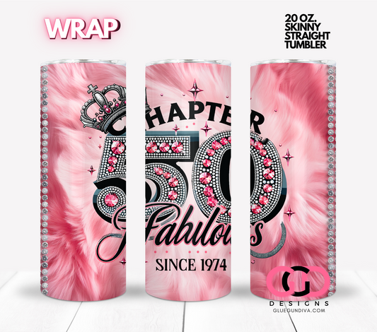 Chapter 50 -  Digital tumbler wrap for 20 oz skinny straight tumbler