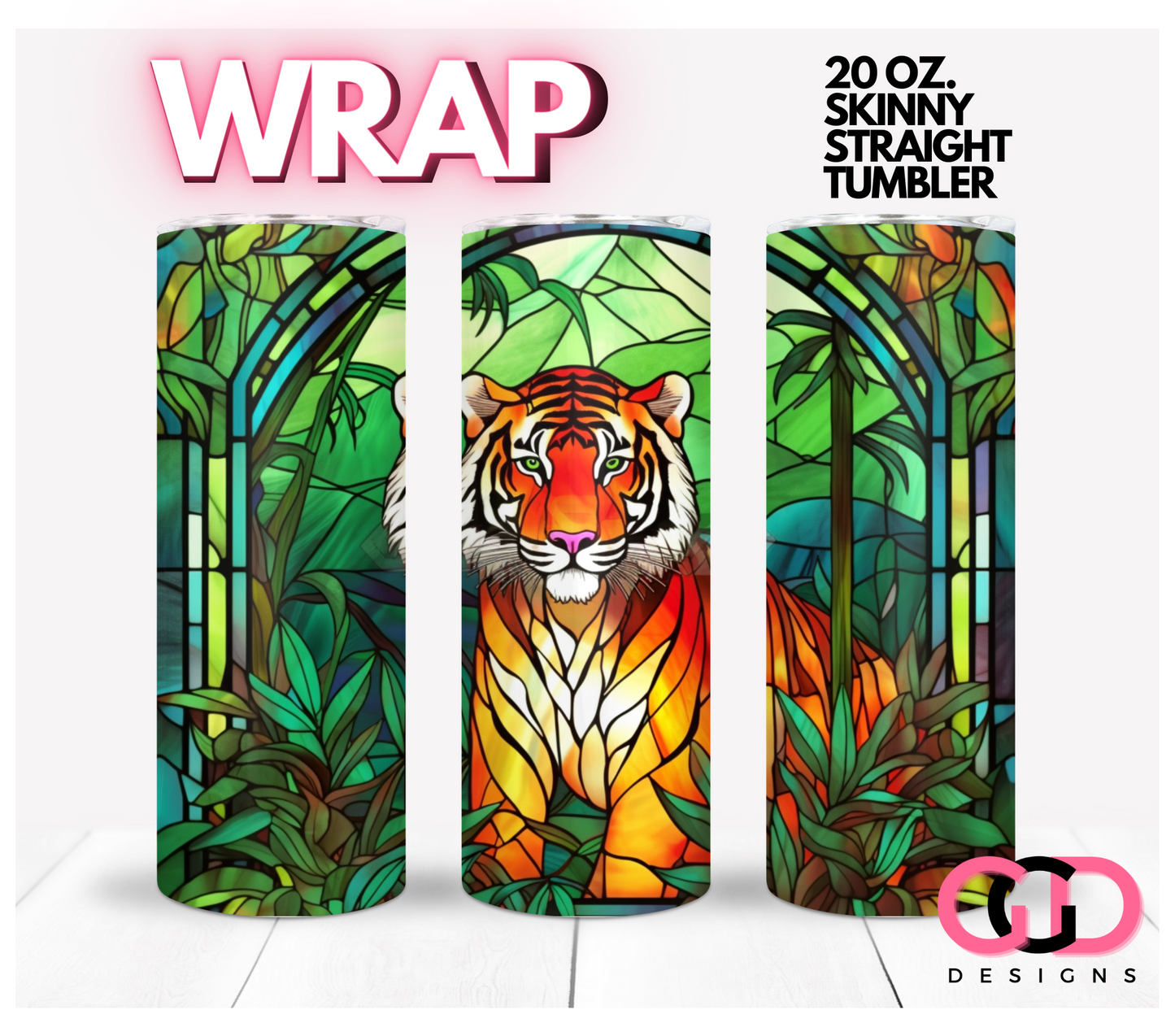 Jungle Stained Glass Animals BUNDLE - 8 images