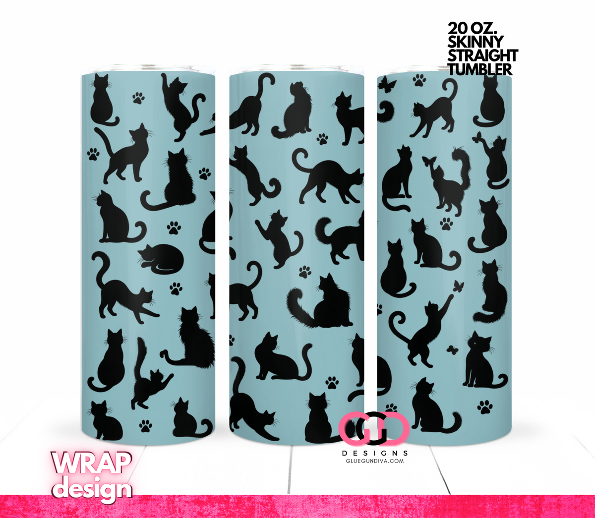 Cat Silhouettes Bundle - 5 images