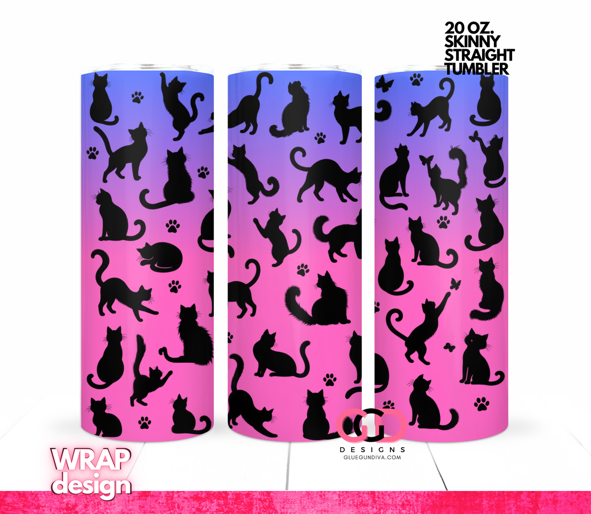 Cat Silhouettes Bundle - 5 images