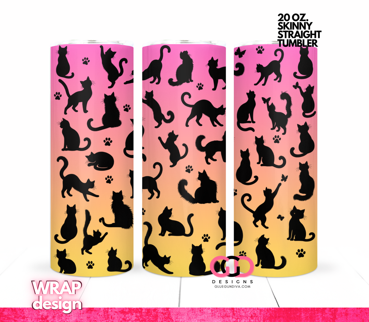 Cat Silhouettes Bundle - 5 images