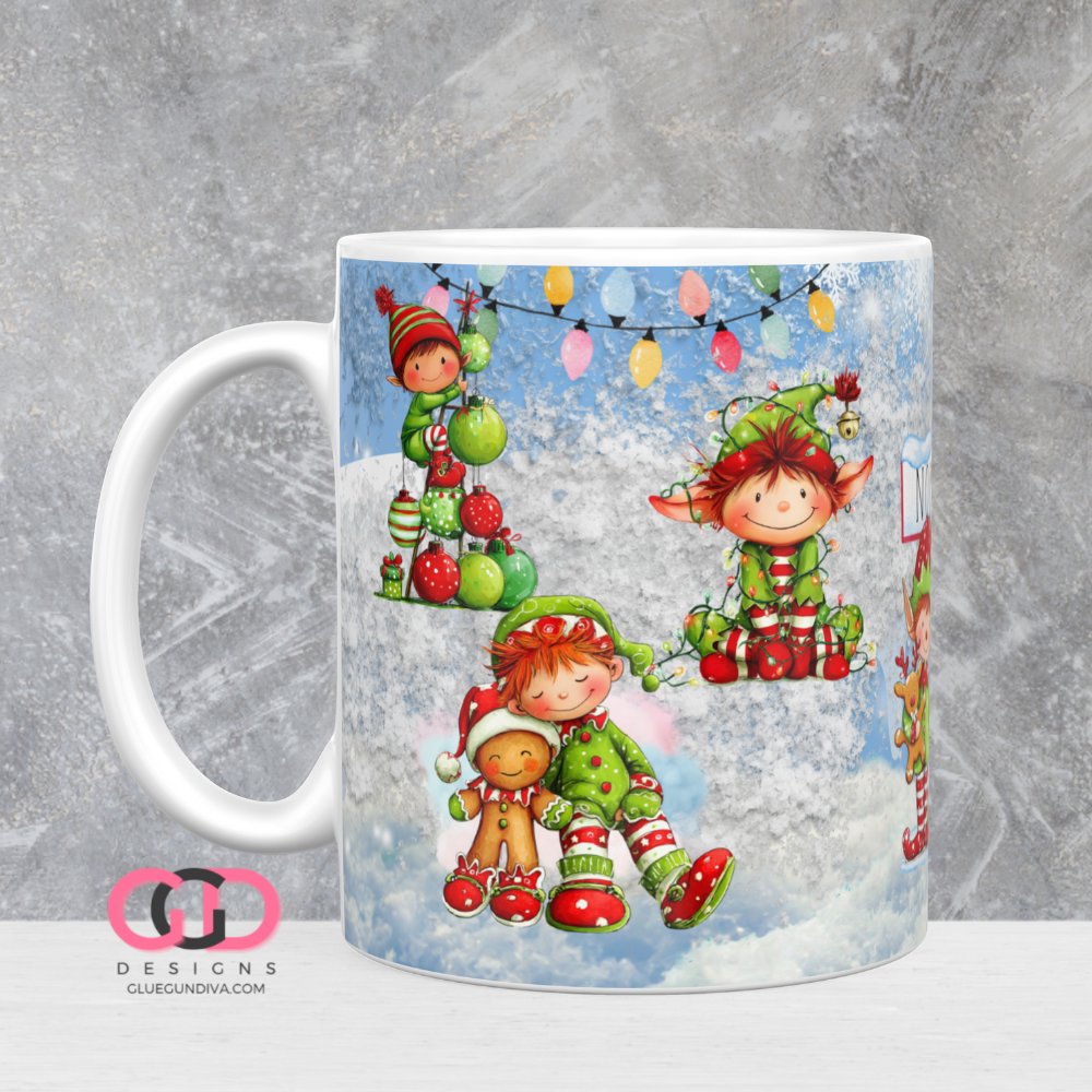 Frosty Elves - Digital mug wrap for 11 and 15 oz