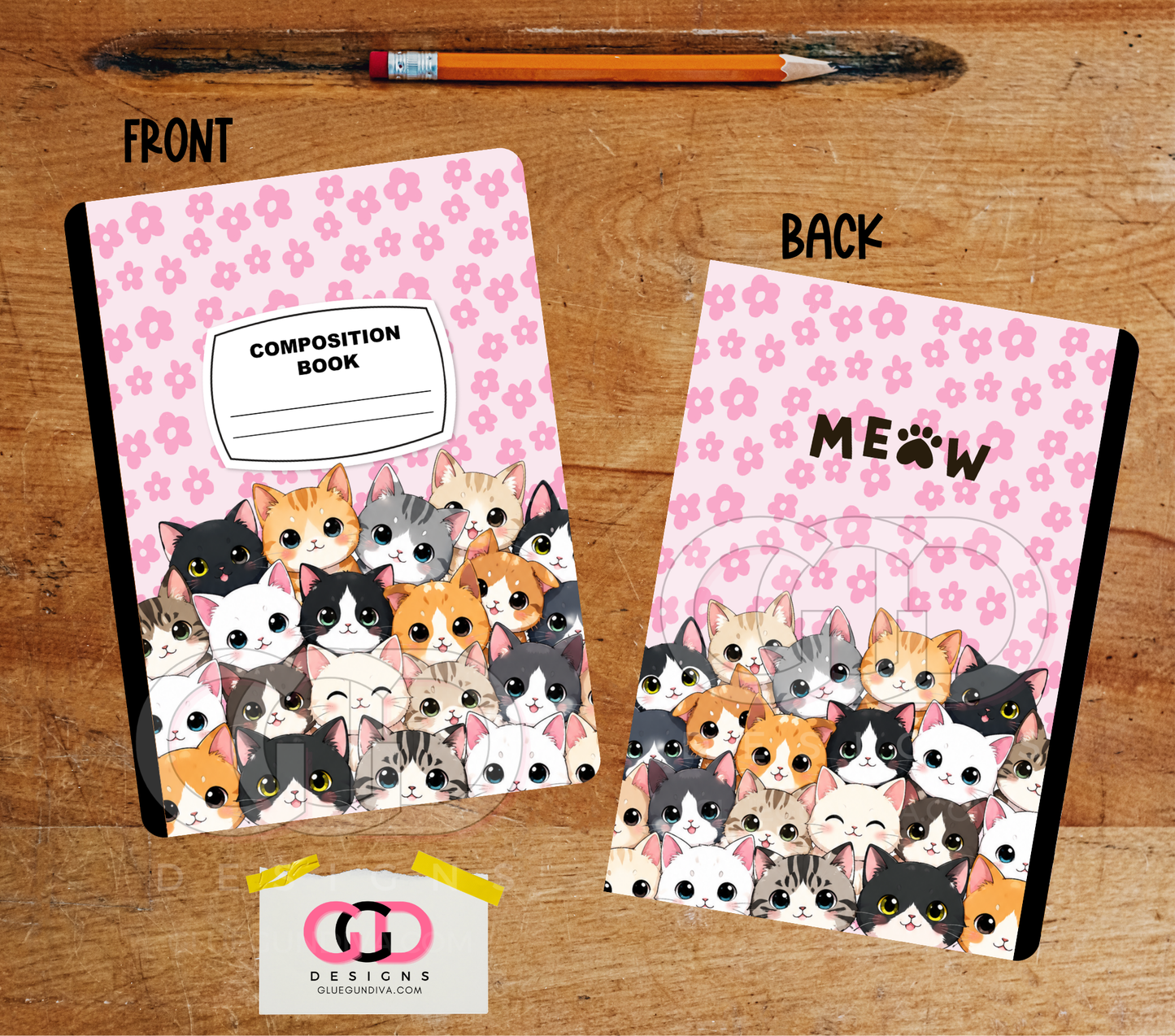 Meow - Design for Composition Book