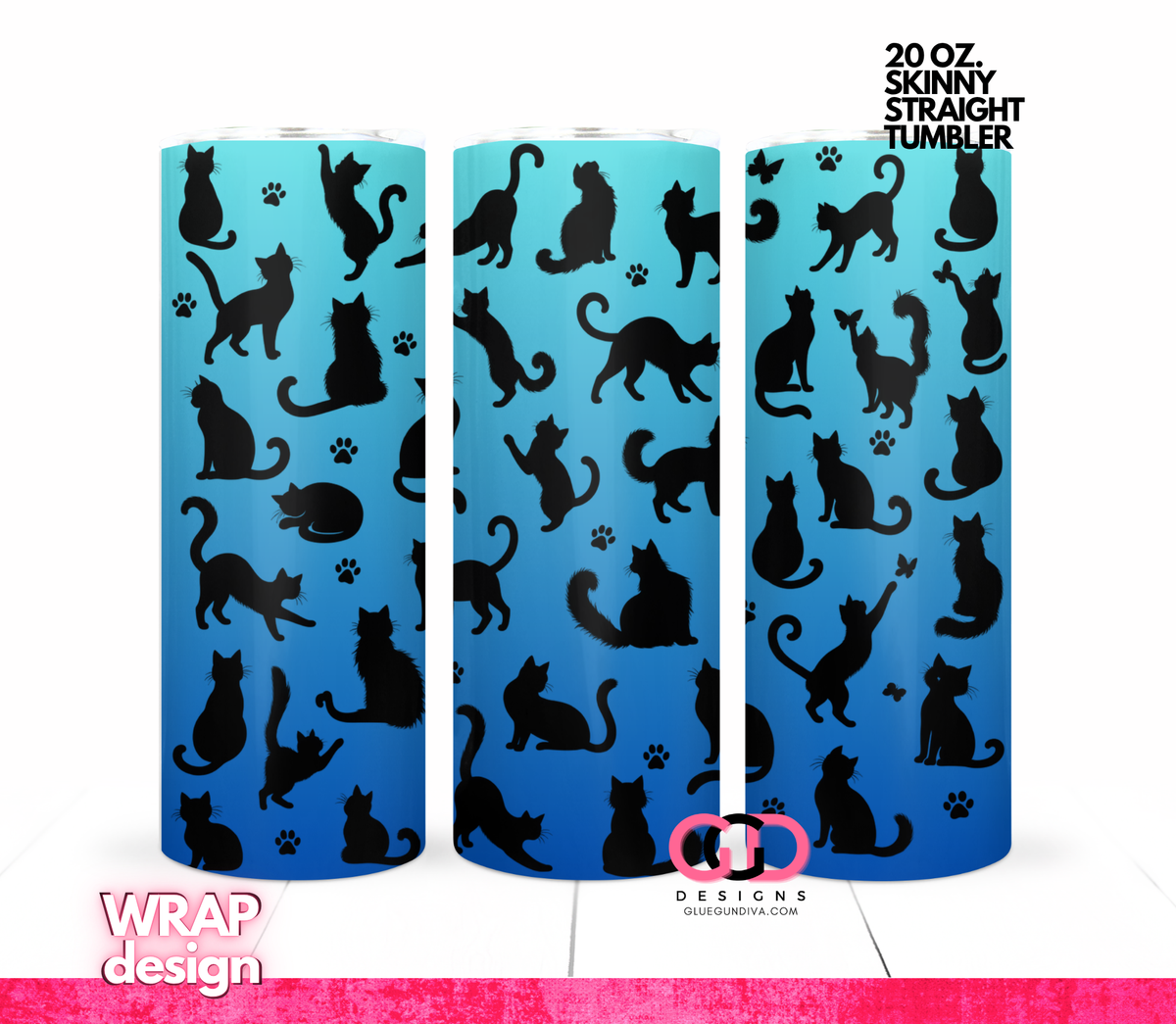 Cat Silhouettes Bundle - 5 images