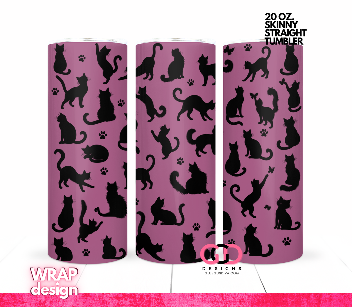Cat Silhouettes Bundle - 5 images