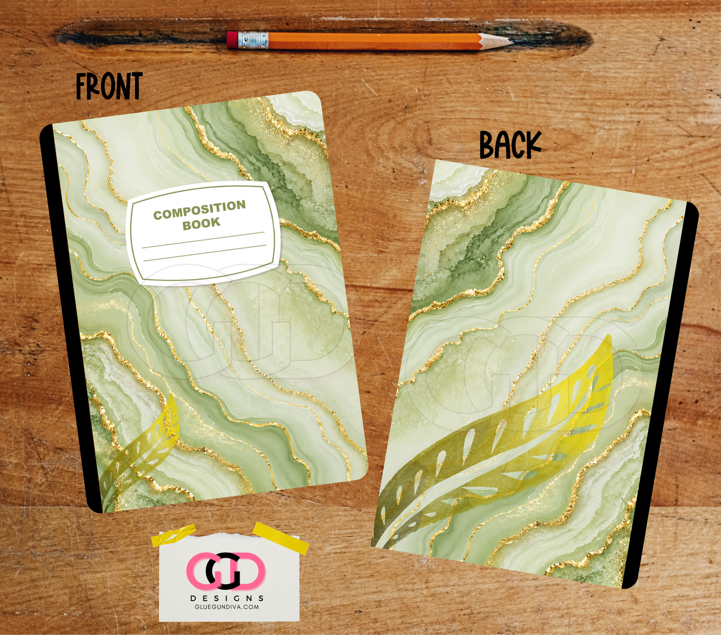Green Agate - Design for Composition Book