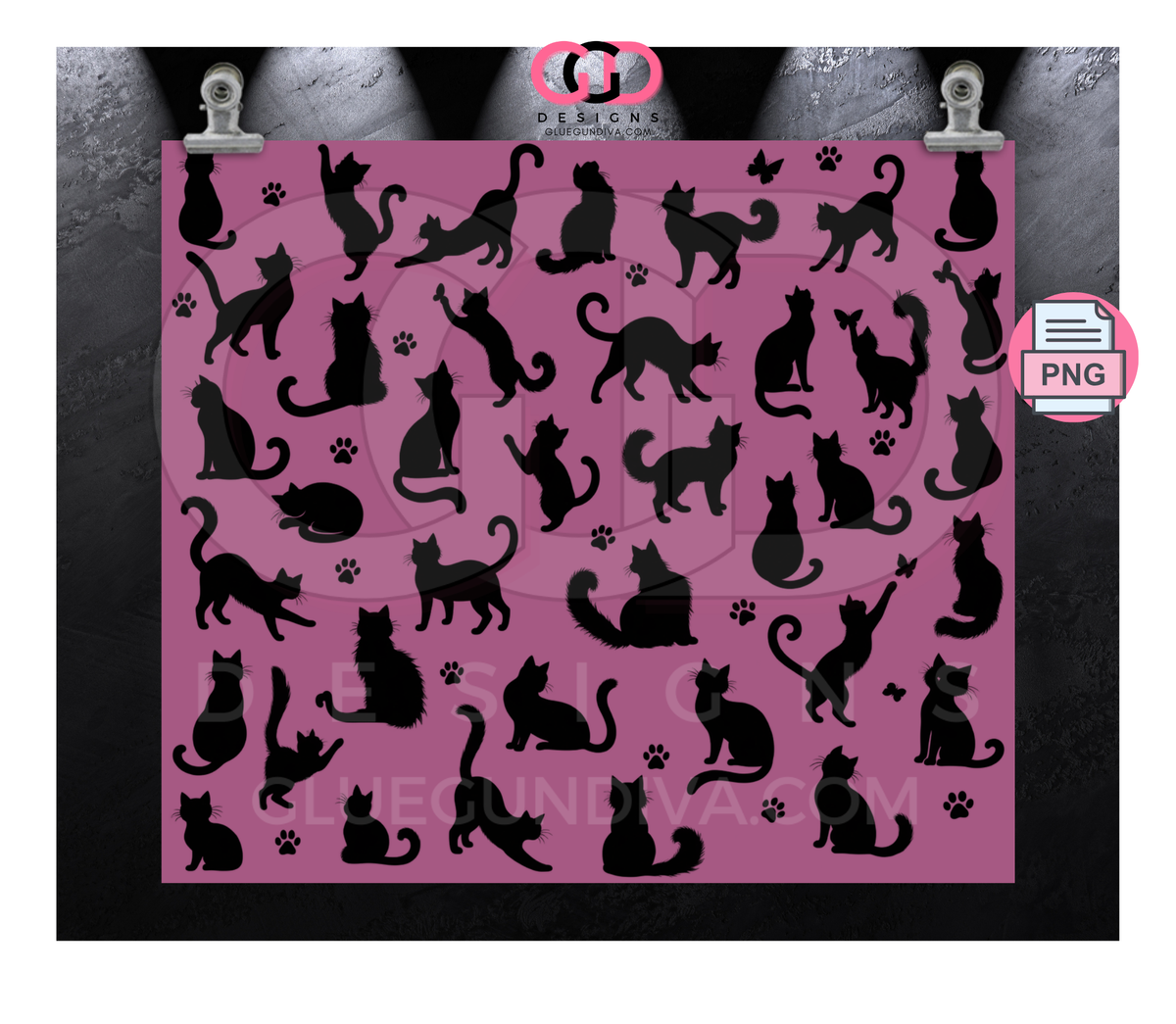 Cat Silhouettes Bundle - 5 images