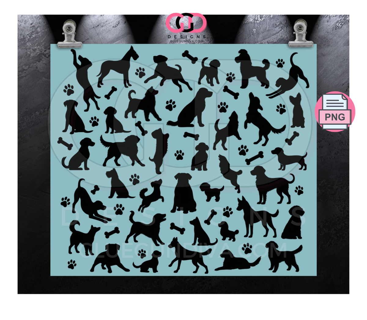 Dog Silhouettes Bundle - 5 images