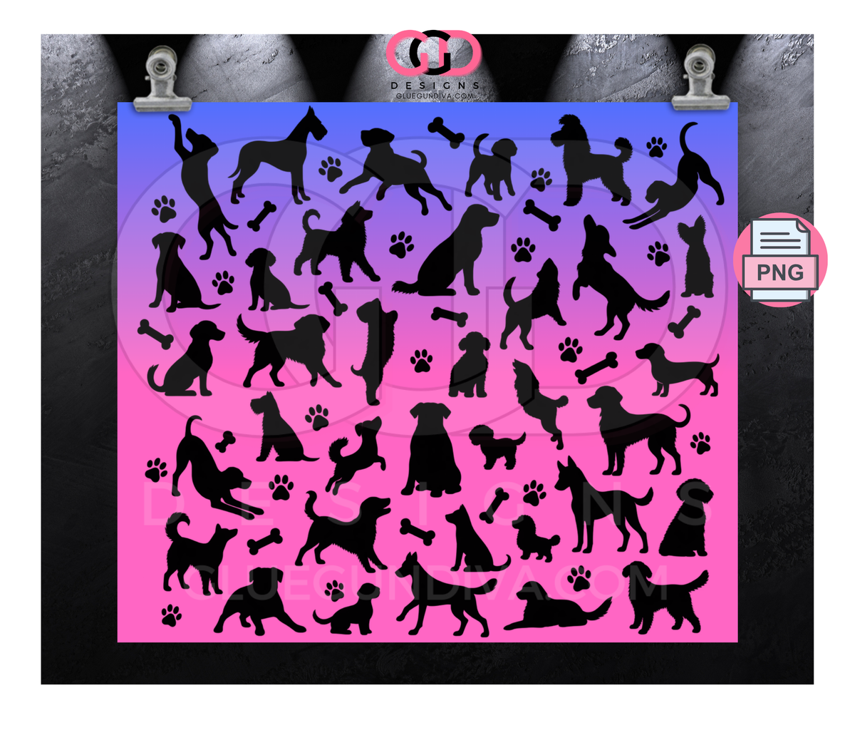 Dog Silhouettes Bundle - 5 images