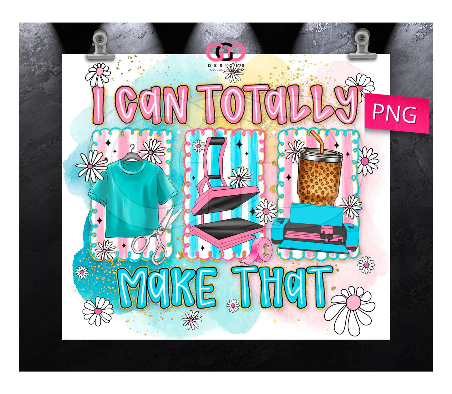 I can totally make that Pastels -   Digital tumbler wrap for 20 oz skinny straight tumbler
