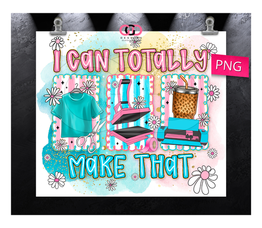 I can totally make that Pastels -   Digital tumbler wrap for 20 oz skinny straight tumbler