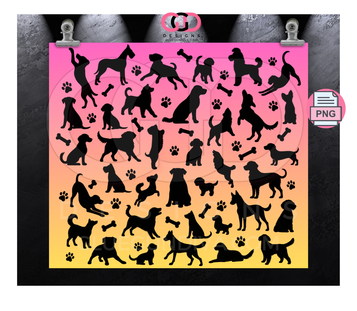 Dog Silhouettes Bundle - 5 images