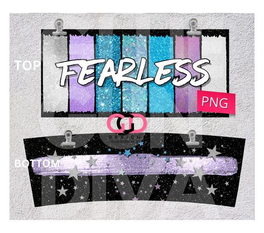 Fearless-   Digital tumbler wrap for 40 oz tumbler