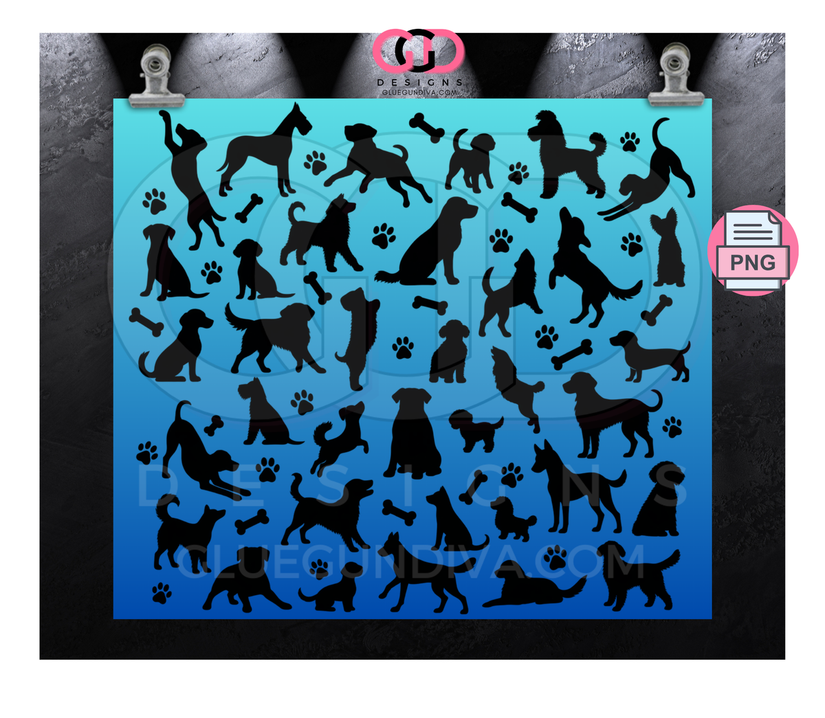 Dog Silhouettes Bundle - 5 images