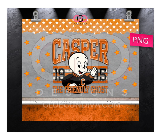 Casper Stars -  Digital tumbler wrap for 20 oz skinny straight tumbler