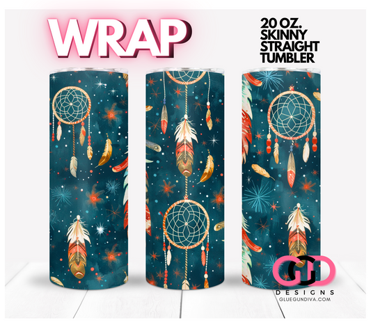 Dream Catchers -  Digital tumbler wrap for 20 oz skinny straight tumbler