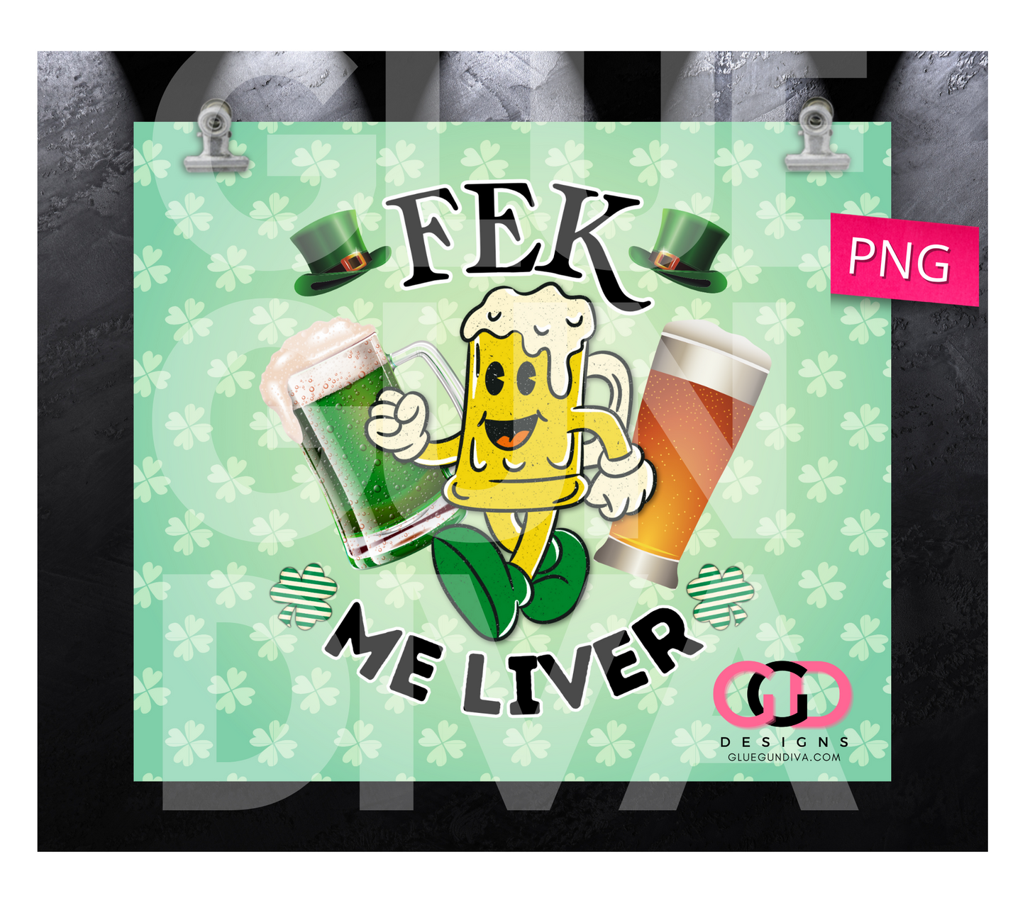 Fek Me Liver-   Digital tumbler wrap for 20 oz skinny straight tumbler