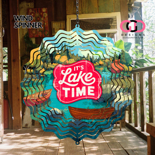 It's Lake Time -  Digital image for an 8 Inch Wind Spinner