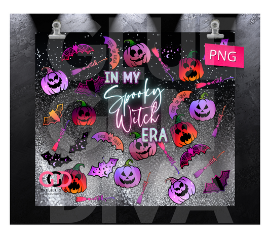 In My Spooky Witch Era-   Digital tumbler wrap for 20 oz skinny straight tumbler