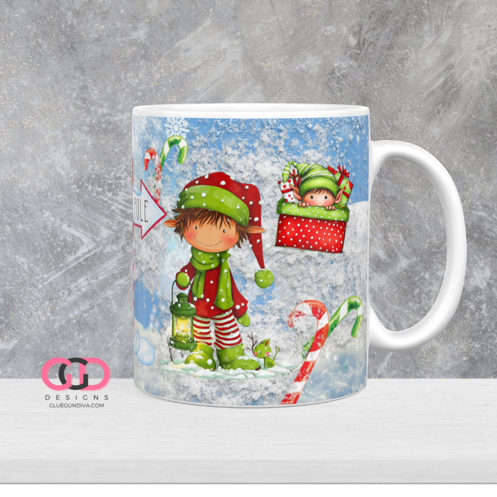 Frosty Elves - Digital mug wrap for 11 and 15 oz