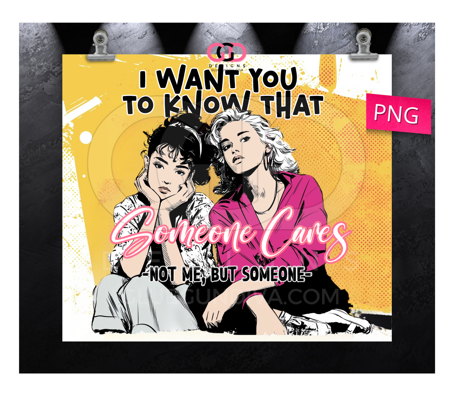 Someone Cares -Digital tumbler wrap for 20 oz skinny straight tumbler