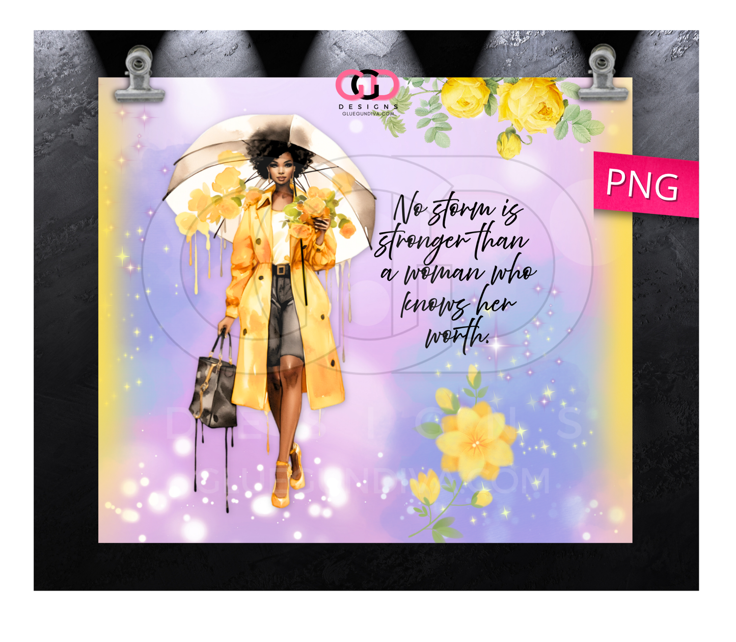 A Woman Who Knows Her Worth -   Digital tumbler wrap for 20 oz skinny straight tumbler