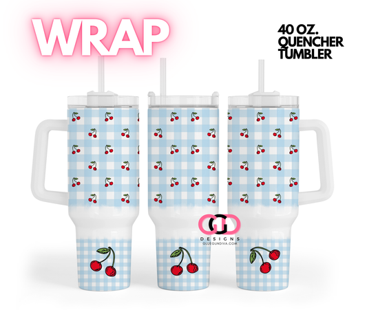 Sweet Cherries -   Digital tumbler wrap for 40 oz tumbler