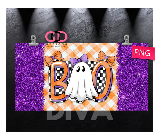 Boo Girl Ghost - Digital Flip Top Bottle Wrap for kid's bottles 12 oz