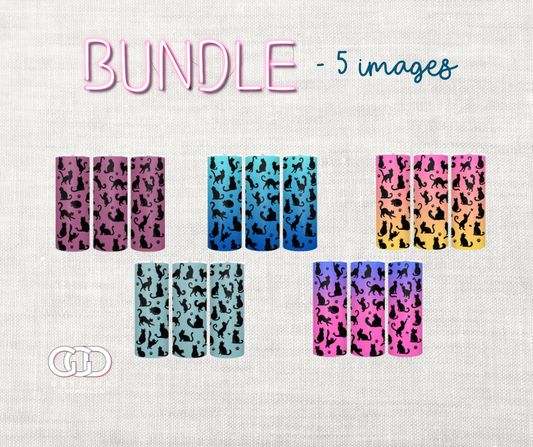 Cat Silhouettes Bundle - 5 images