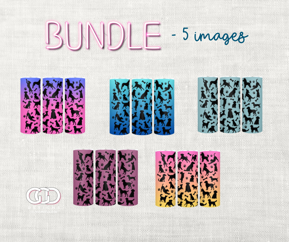 Dog Silhouettes Bundle - 5 images