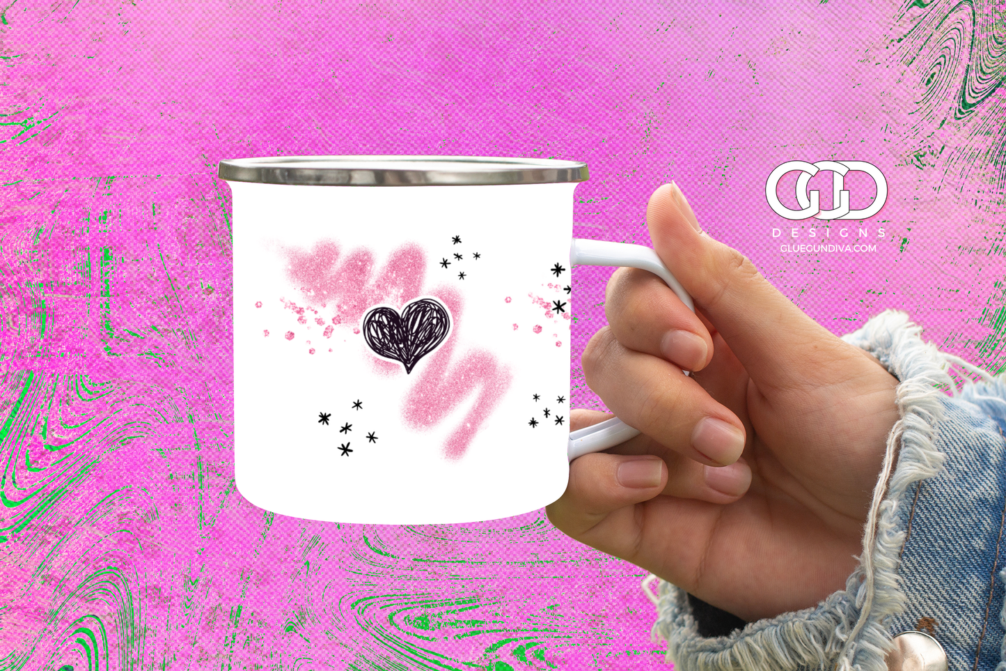 Single AF Anti Valentine - Digital wrap for 12 oz enamel camping mug