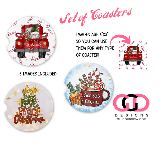 Christmas Set - Designs for Coasters