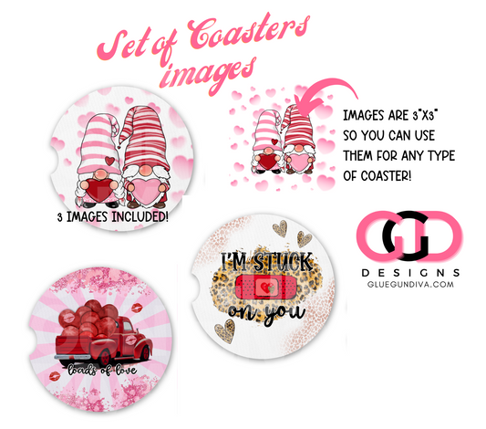 Valentine Mix Set - Designs for Coasters