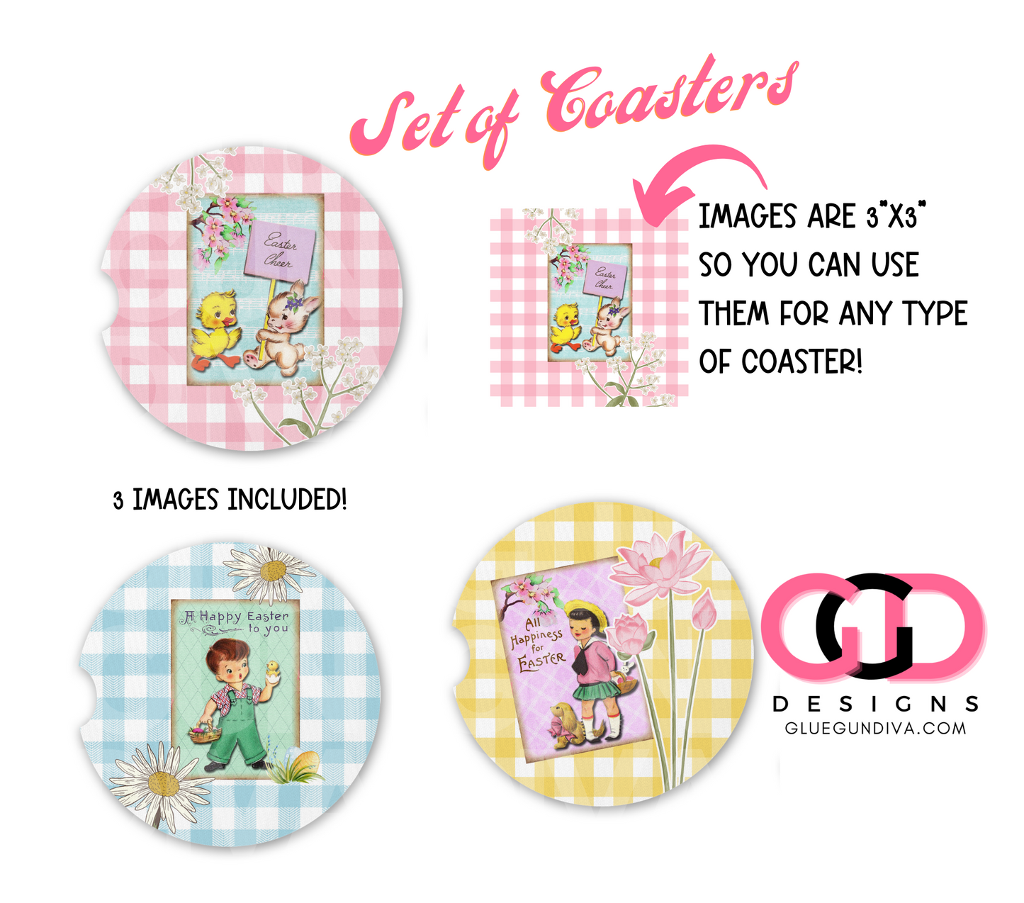 Vintage Easter - Designs for Coasters