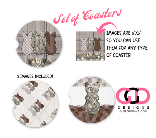 Luxury Bunnies - Designs for Coasters